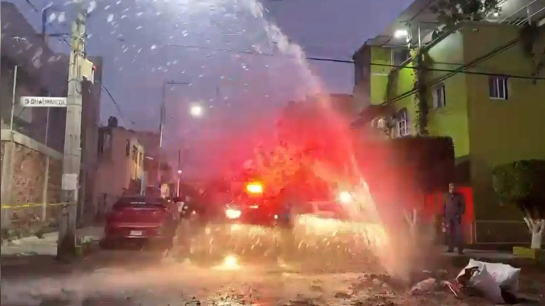 fuga de agua coyoacán CORTESIA